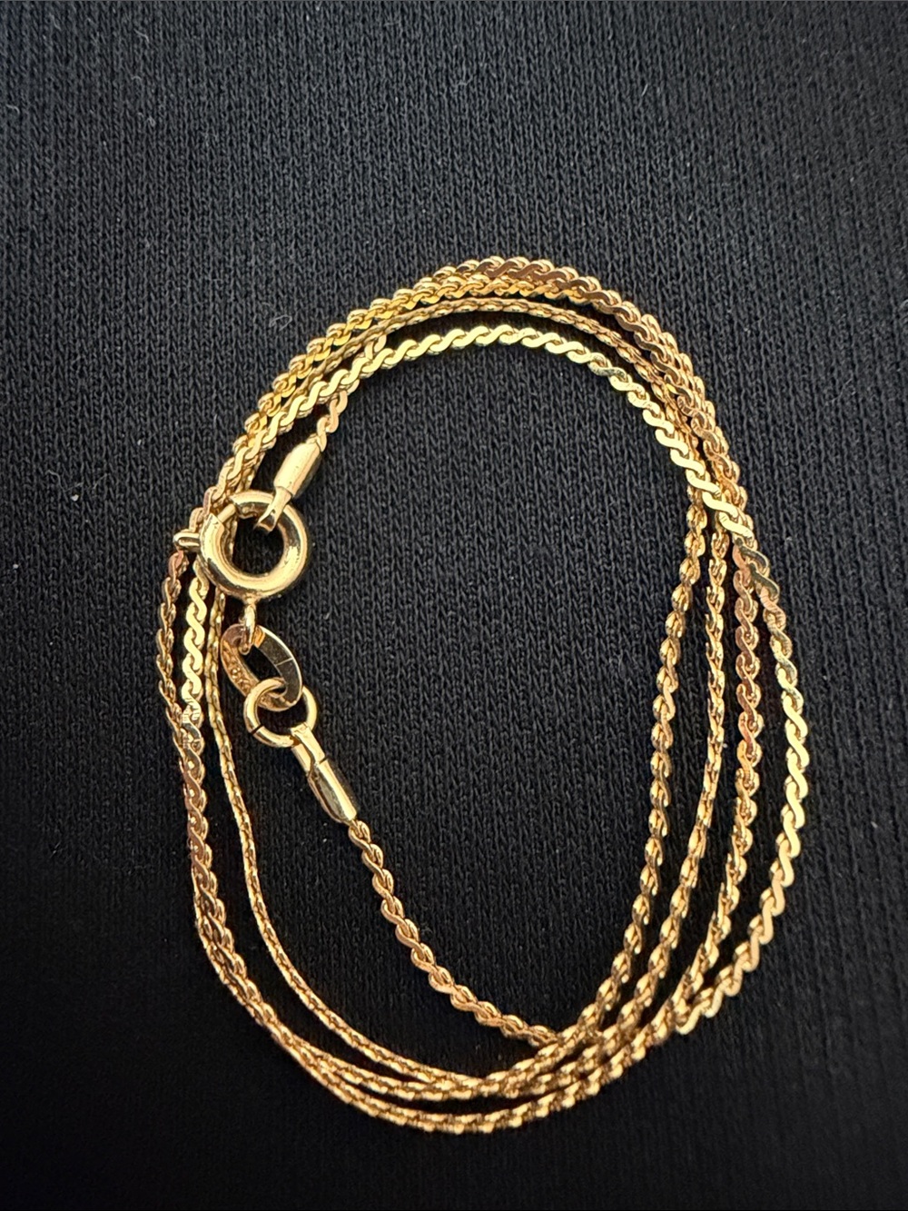 New 18K gold filled snake serpent style chain necklace, 17.75”